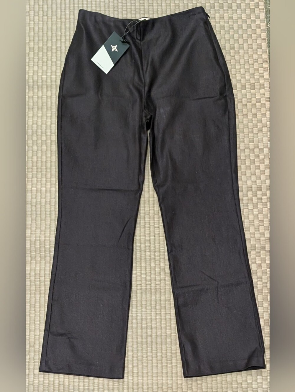 NWT Tuckernuck Black Wax Ashford Pants High Rise Kick Flare Women's Size Medium